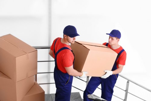 Commercial moving truck in Finchley