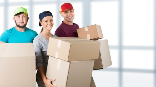 Happy residents booking reliable furniture pick-up service