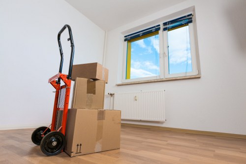 Professionals coordinating a business move