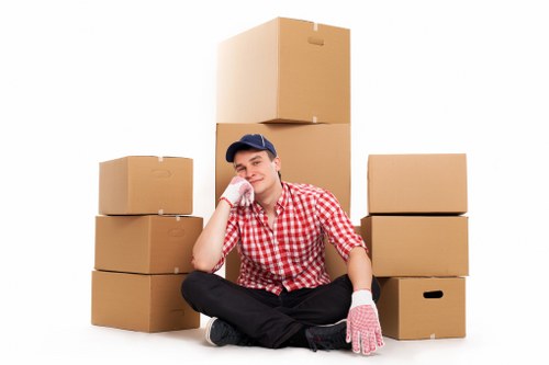 Happy customer receiving exemplary moving truck service in Finchley